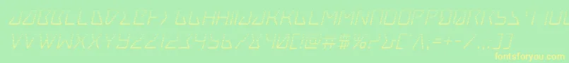 Tracergradital Font – Yellow Fonts on Green Background