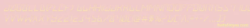 Tracergradital-Schriftart – Gelbe Schriften auf rosa Hintergrund