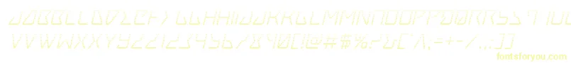 Шрифт Tracergradital – жёлтые шрифты