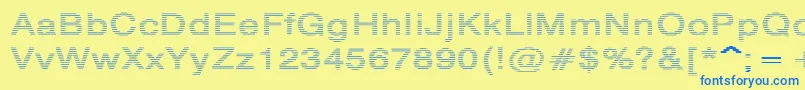 HildieRegular Font – Blue Fonts on Yellow Background