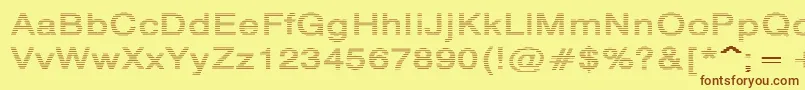 Czcionka HildieRegular – brązowe czcionki na żółtym tle