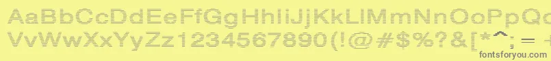 Czcionka HildieRegular – szare czcionki na żółtym tle