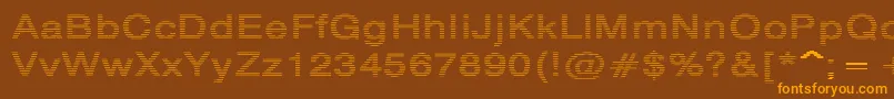 Czcionka HildieRegular – pomarańczowe czcionki na brązowym tle