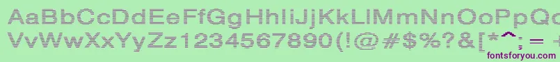 Czcionka HildieRegular – fioletowe czcionki na zielonym tle