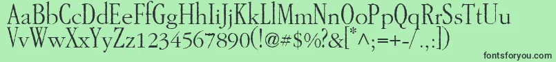 GarAMondtallAntique Font – Black Fonts on Green Background