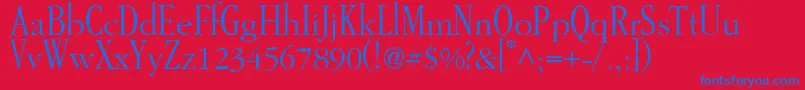 GarAMondtallAntique Font – Blue Fonts on Red Background