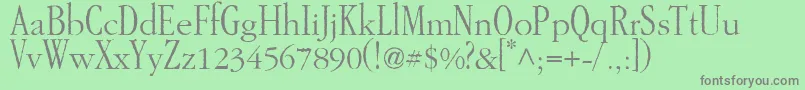 GarAMondtallAntique Font – Gray Fonts on Green Background