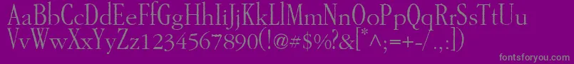 GarAMondtallAntique-Schriftart – Graue Schriften auf violettem Hintergrund