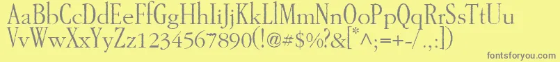 GarAMondtallAntique-Schriftart – Graue Schriften auf gelbem Hintergrund