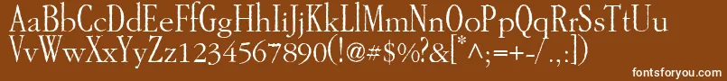 GarAMondtallAntique Font – White Fonts on Brown Background