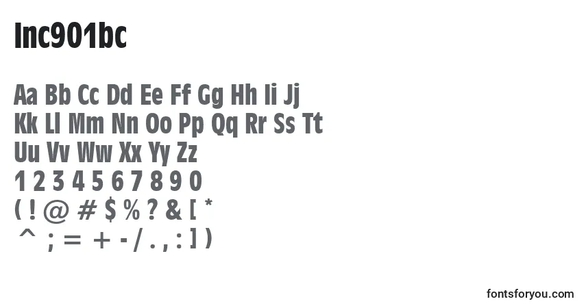 Fuente Inc901bc - alfabeto, números, caracteres especiales