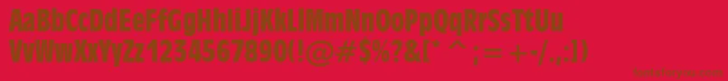 Inc901bc Font – Brown Fonts on Red Background