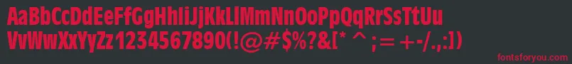 Inc901bc Font – Red Fonts on Black Background