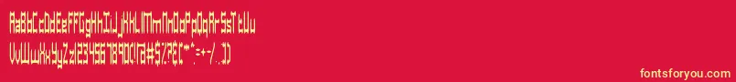 DastardlyBrk Font – Yellow Fonts on Red Background