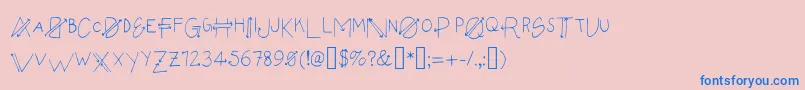 Empyrean Font – Blue Fonts on Pink Background