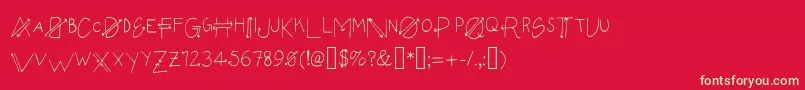 Empyrean Font – Green Fonts on Red Background
