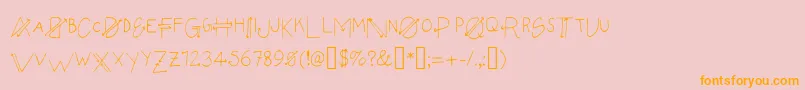 Police Empyrean – polices orange sur fond rose