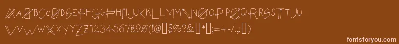 Empyrean Font – Pink Fonts on Brown Background