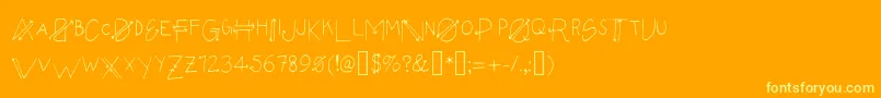 Empyrean Font – Yellow Fonts on Orange Background
