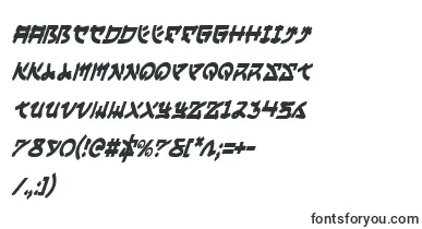  YamaMotoCondensedItalic font