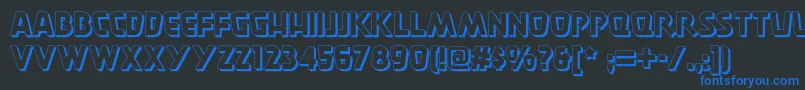 Burgerdoodletwonf Font – Blue Fonts on Black Background