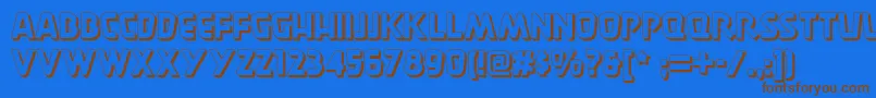 Burgerdoodletwonf Font – Brown Fonts on Blue Background