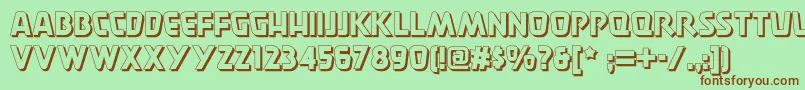 Burgerdoodletwonf Font – Brown Fonts on Green Background