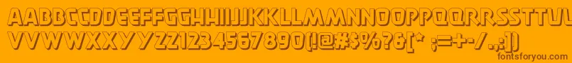 Burgerdoodletwonf Font – Brown Fonts on Orange Background