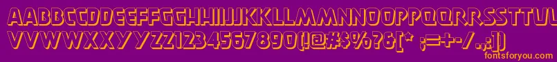 Burgerdoodletwonf Font – Orange Fonts on Purple Background