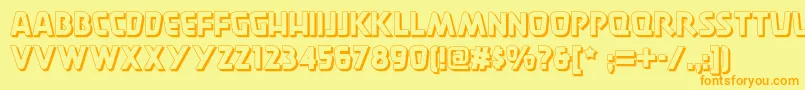 Burgerdoodletwonf Font – Orange Fonts on Yellow Background