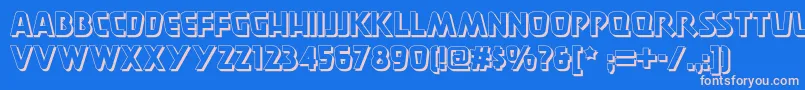 Burgerdoodletwonf Font – Pink Fonts on Blue Background