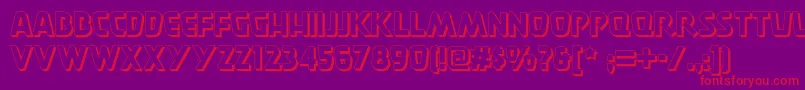 Burgerdoodletwonf Font – Red Fonts on Purple Background