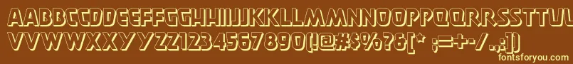 Burgerdoodletwonf Font – Yellow Fonts on Brown Background