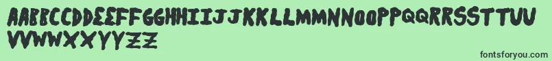 Secretsauce Font – Black Fonts on Green Background