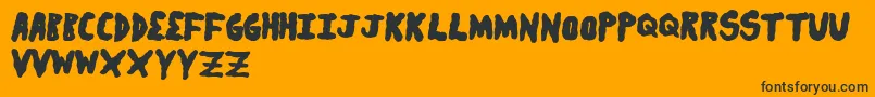 Secretsauce Font – Black Fonts on Orange Background