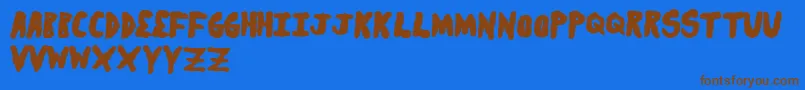 Secretsauce Font – Brown Fonts on Blue Background