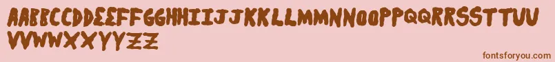 Secretsauce Font – Brown Fonts on Pink Background