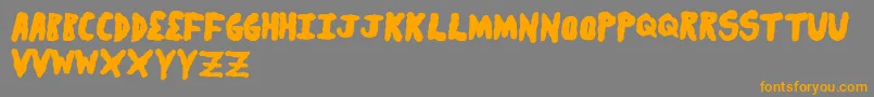 Secretsauce Font – Orange Fonts on Gray Background