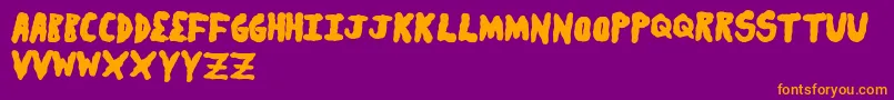 Secretsauce Font – Orange Fonts on Purple Background