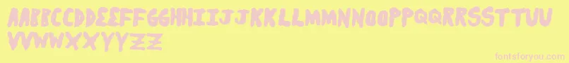 Secretsauce Font – Pink Fonts on Yellow Background