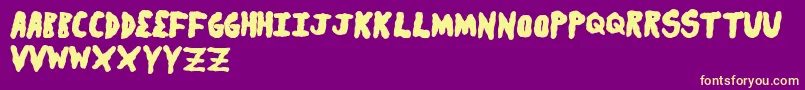 Secretsauce Font – Yellow Fonts on Purple Background