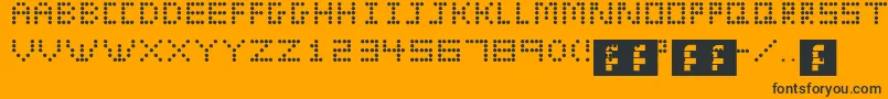 EldoraEvangeline Font – Black Fonts on Orange Background