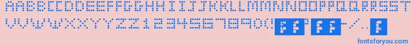 EldoraEvangeline Font – Blue Fonts on Pink Background