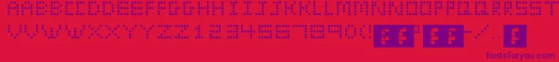 EldoraEvangeline Font – Purple Fonts on Red Background