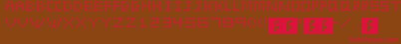 EldoraEvangeline Font – Red Fonts on Brown Background