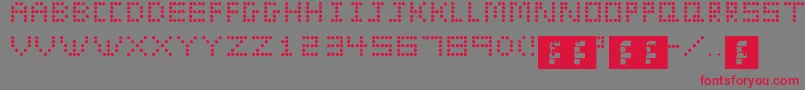 EldoraEvangeline Font – Red Fonts on Gray Background