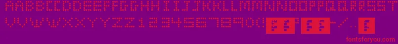 EldoraEvangeline Font – Red Fonts on Purple Background