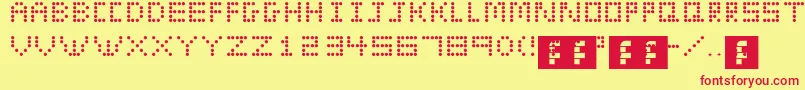 EldoraEvangeline Font – Red Fonts on Yellow Background