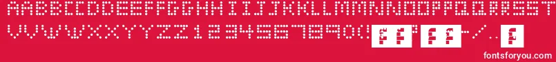 EldoraEvangeline Font – White Fonts on Red Background