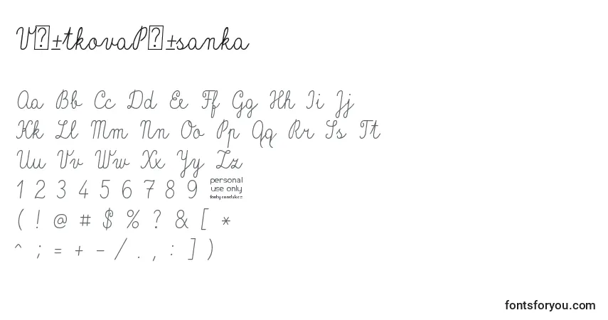 VР±tkovaPР±sanka font – alphabet, numbers, special characters